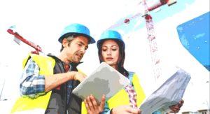 Jednanie pracovníkov na stavbe