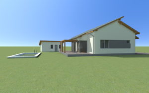 Projekt vizualizácia, Moderný podkrovný dom