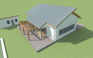 Projekt vizualizácia, Moderný podkrovný dom