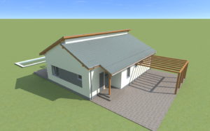 Projekt vizualizácia, Moderný podkrovný dom