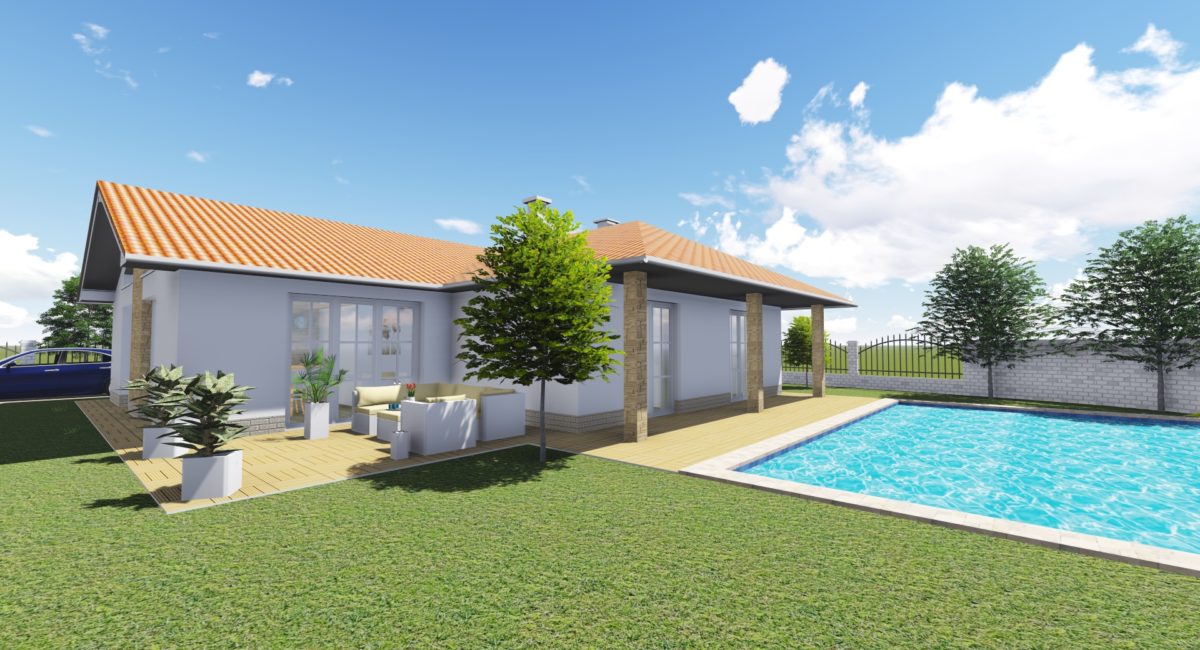 Projekt vizualizácia, Moderný bungalov