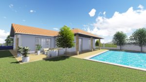 Projekt vizualizácia, Moderný bungalov