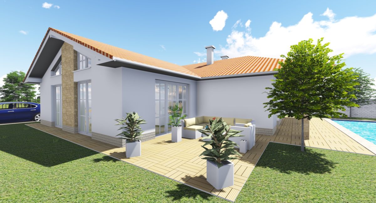 Projekt vizualizácia, Moderný bungalov