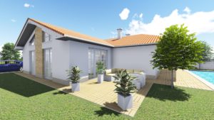 Projekt vizualizácia, Moderný bungalov