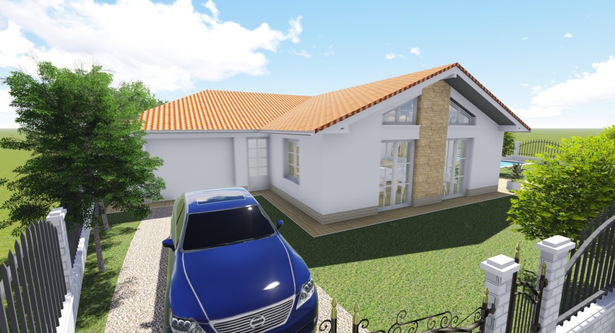 Projekt vizualizácia, Moderný bungalov