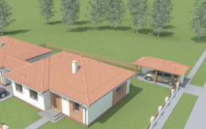 Projekt vizualizácia, bungalov duplo A