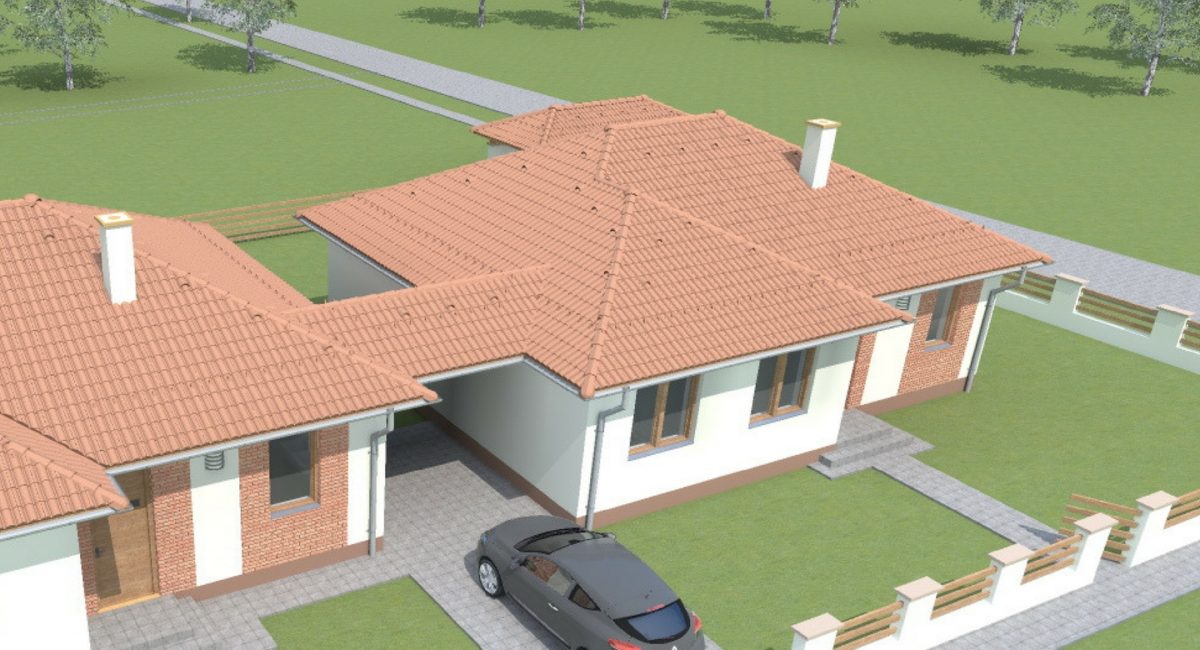Projekt vizualizácia, bungalov duplo A