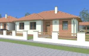 Projekt vizualizácia, bungalov duplo A