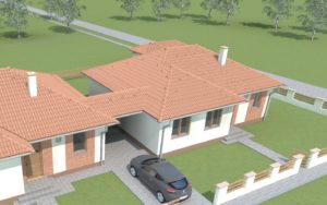 Projekt vizualizácia, bungalov duplo A