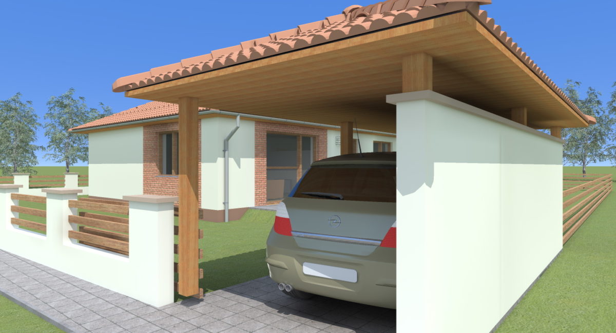 Projekt vizualizácia, bungalov duplo A