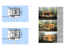 houseboat projekt vizualizácia